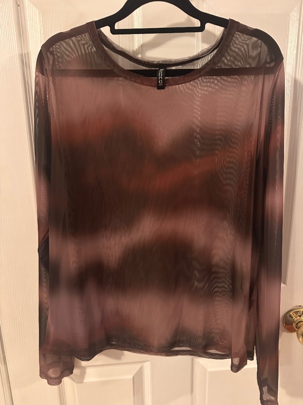 NWOT Mesh Burgundy top